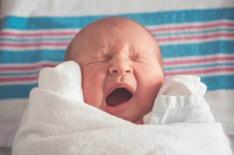 baby sleeping with mouth open